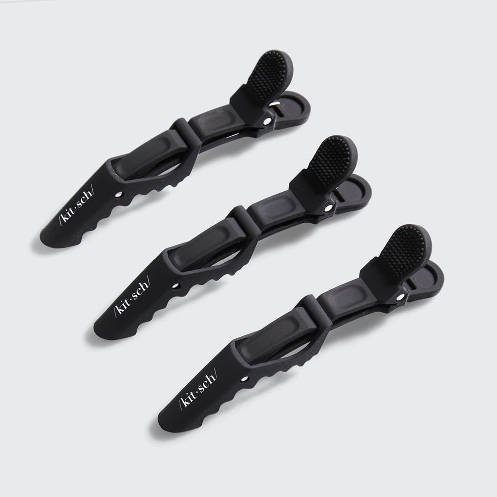 Black No-Slip Alligator Clips 3pc Set