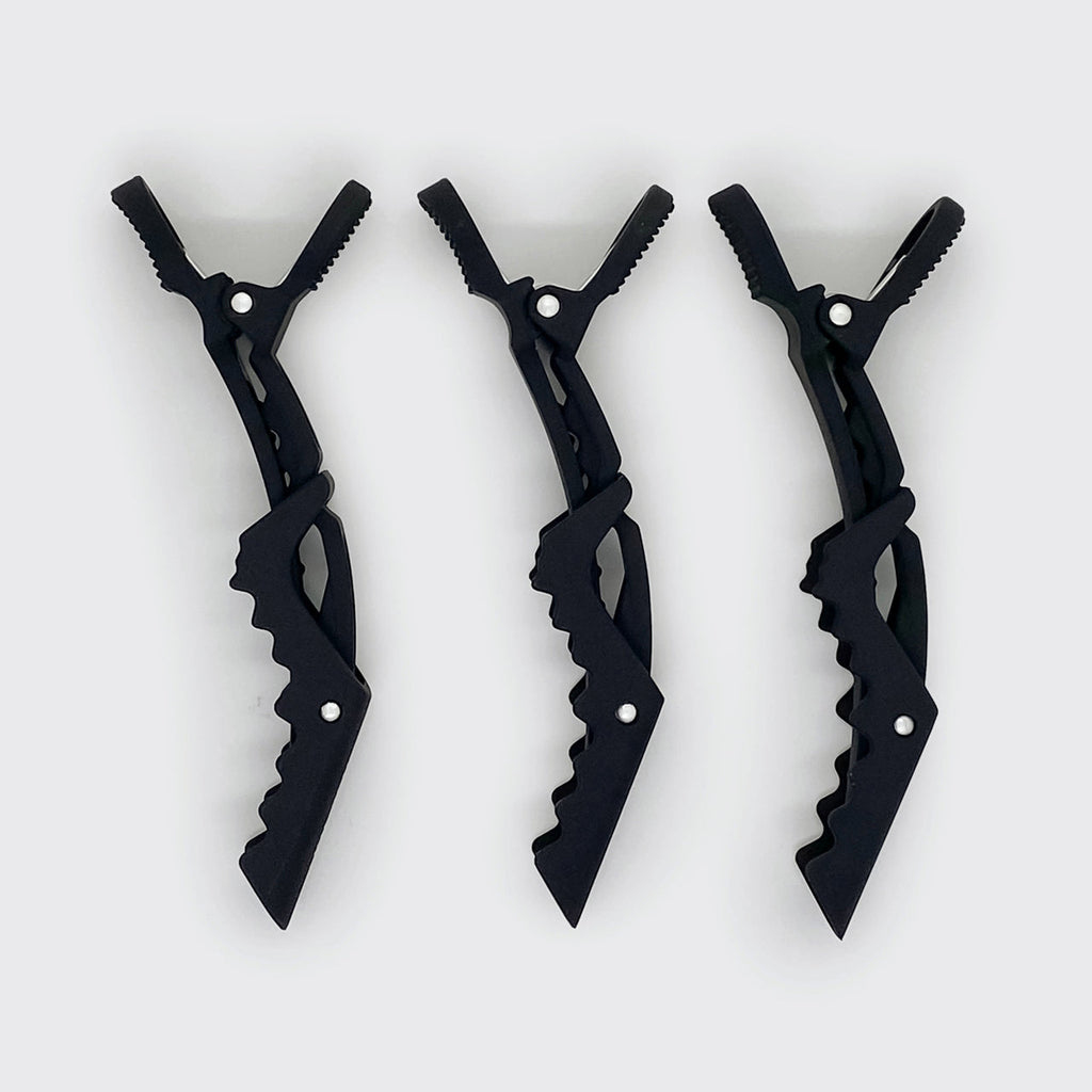 Black No-Slip Alligator Clips 3pc Set