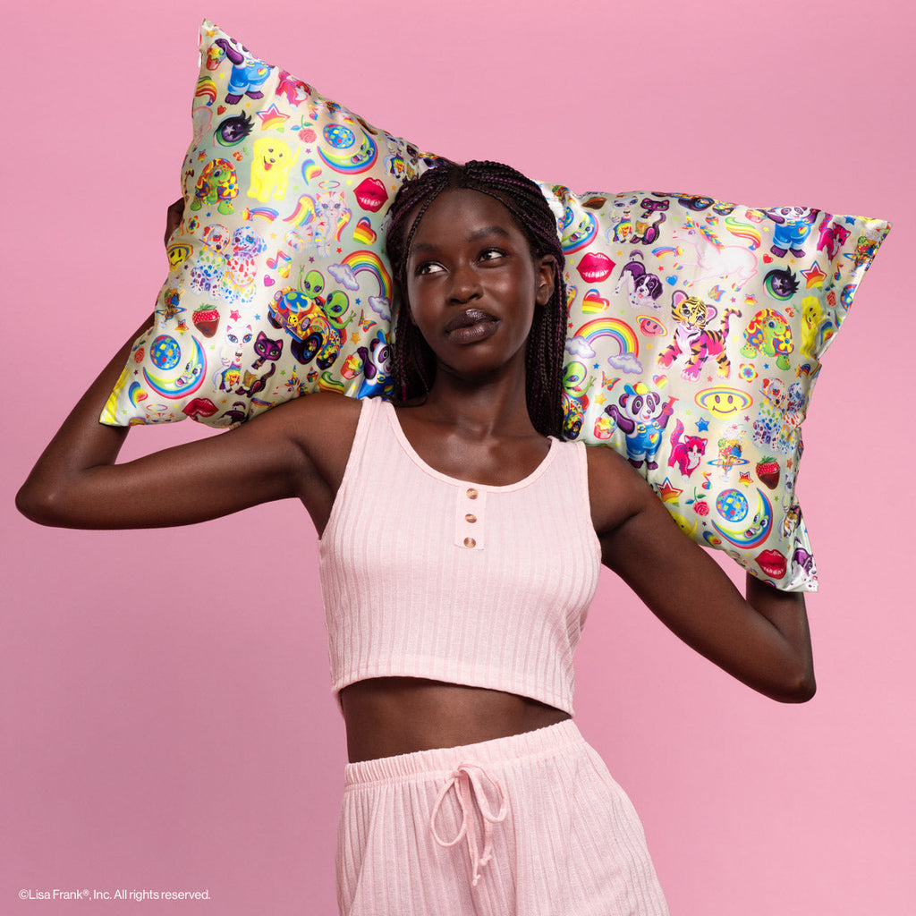 Lisa Frank x Kitsch Satin Pillowcase in The Fantastic World of Lisa Frank 2 Pack