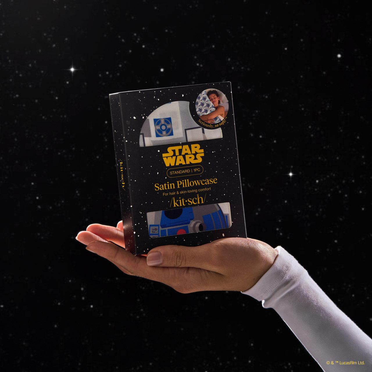 Star Wars™ & Kitsch Satin Pillowcase in R2-D2 & C-3PO 2 Pack