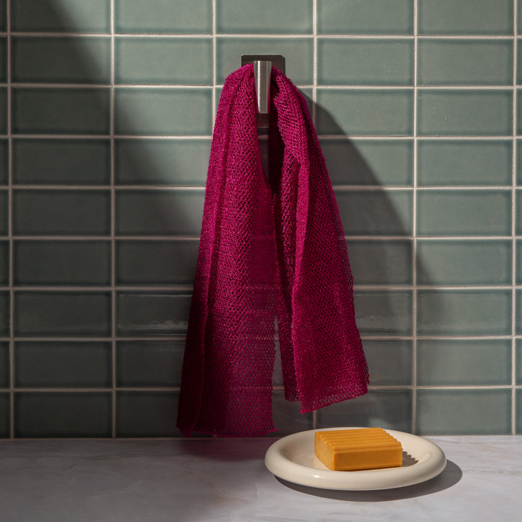 Berry Pink African Net Sponge