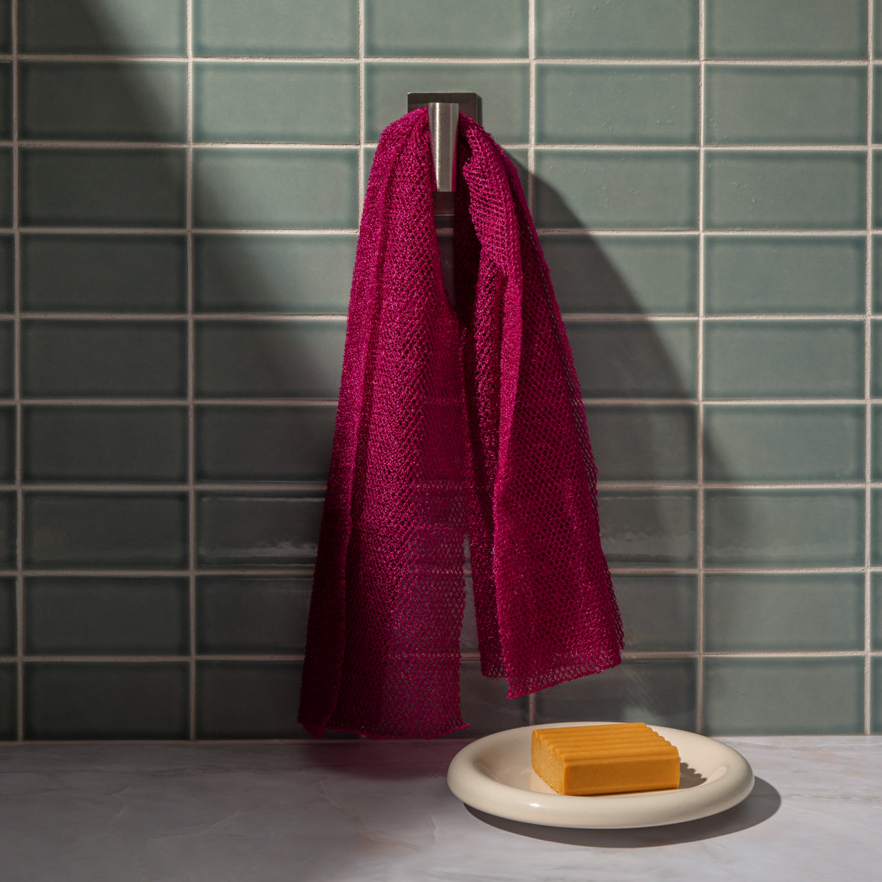 Berry Pink African Net Sponge