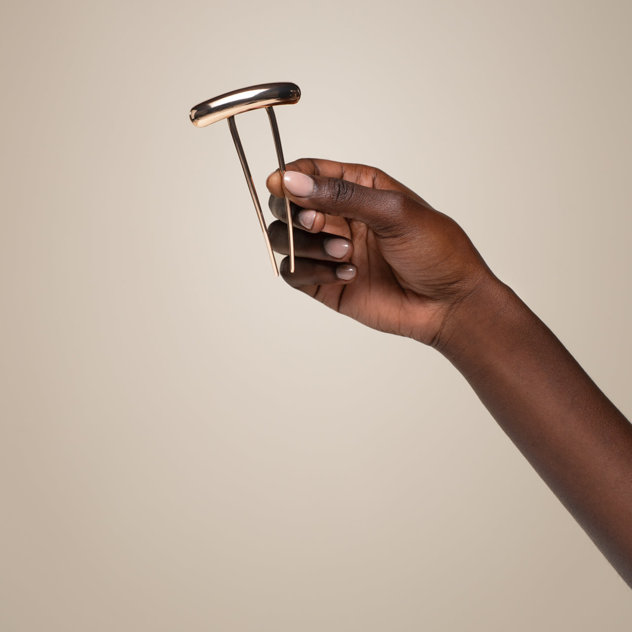 Gold Metal Barrette French Hair Pin - Mini
