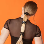 Ghosts & Pumpkins Ruched Satin Scrunchies 5pc Set