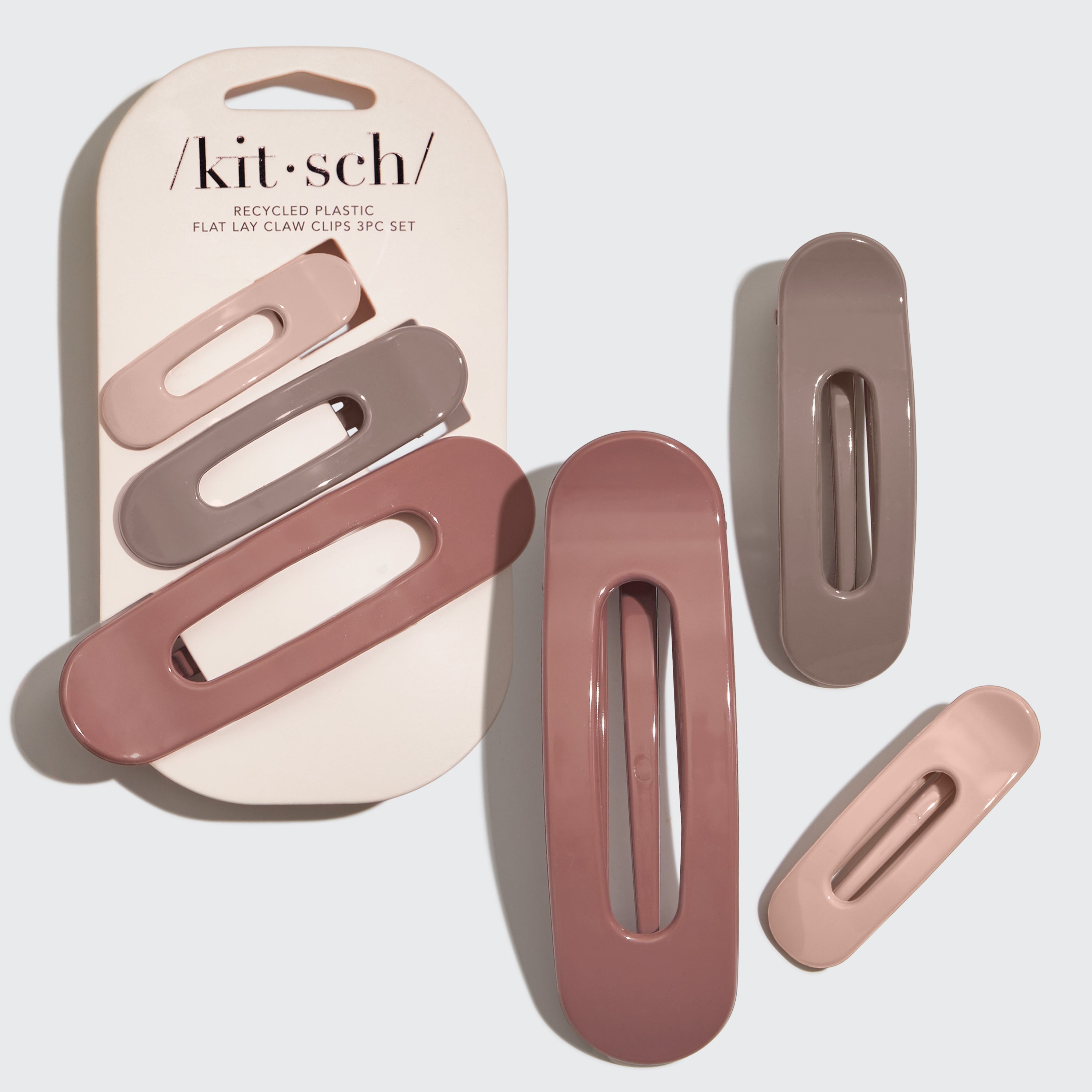 Terracotta Flat Claw Clips 3pc Set