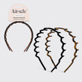 Black & Tort Zig Zag Headbands 2pc Set