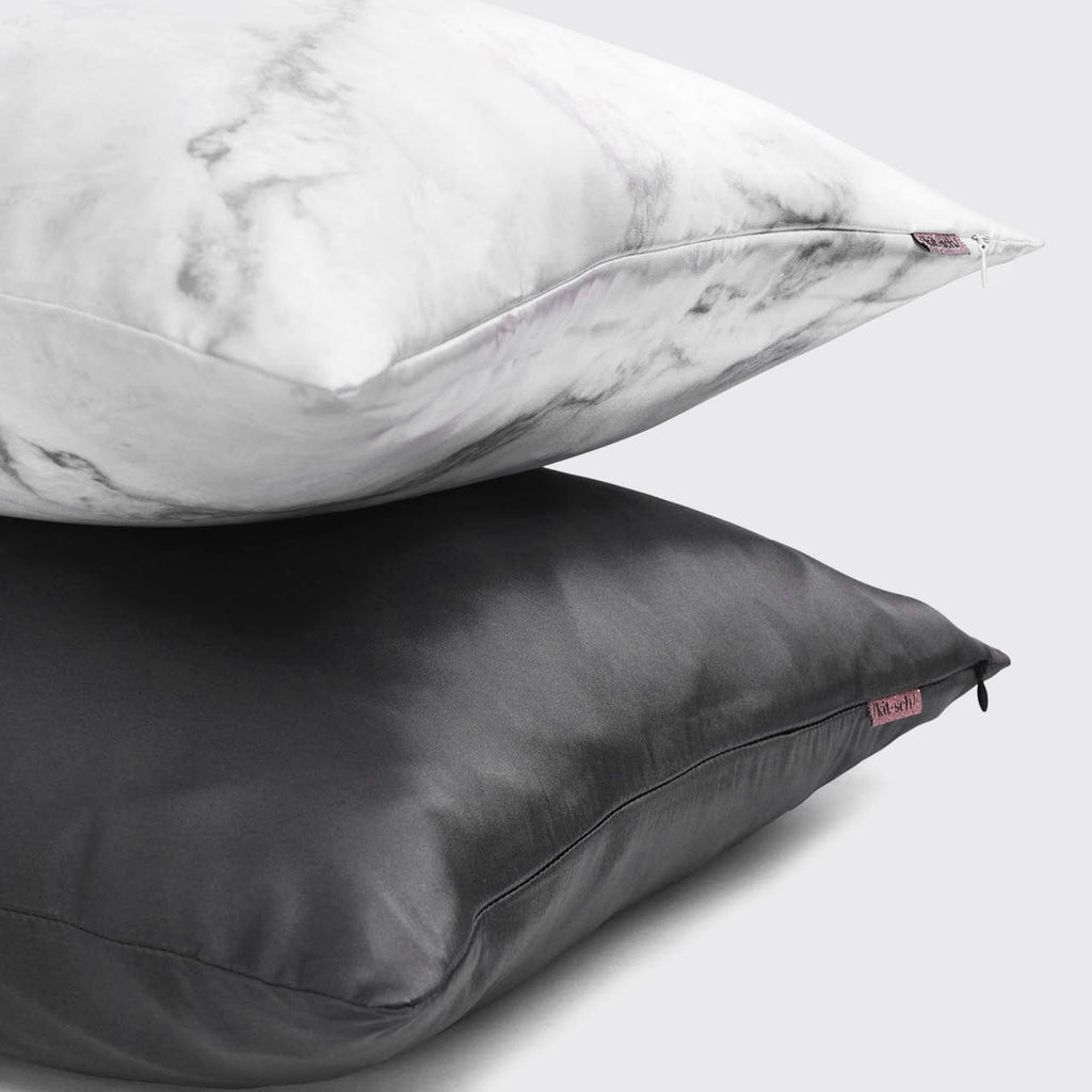 Satin Pillowcase in Charcoal 2 Pack