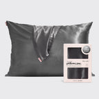 Satin Pillowcase in Charcoal 2 Pack