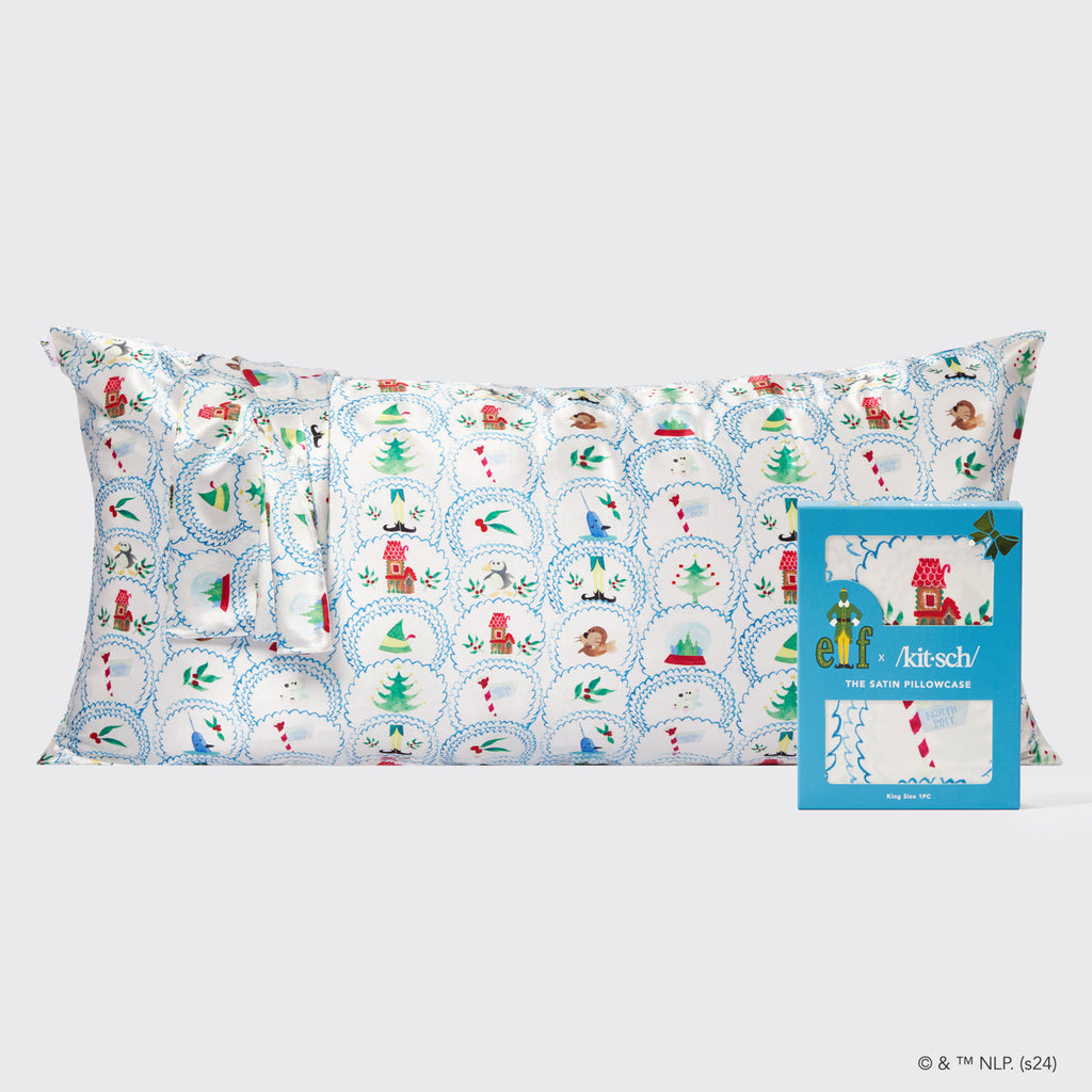 Kitsch x Elf Satin Pillowcase in North Pole - King