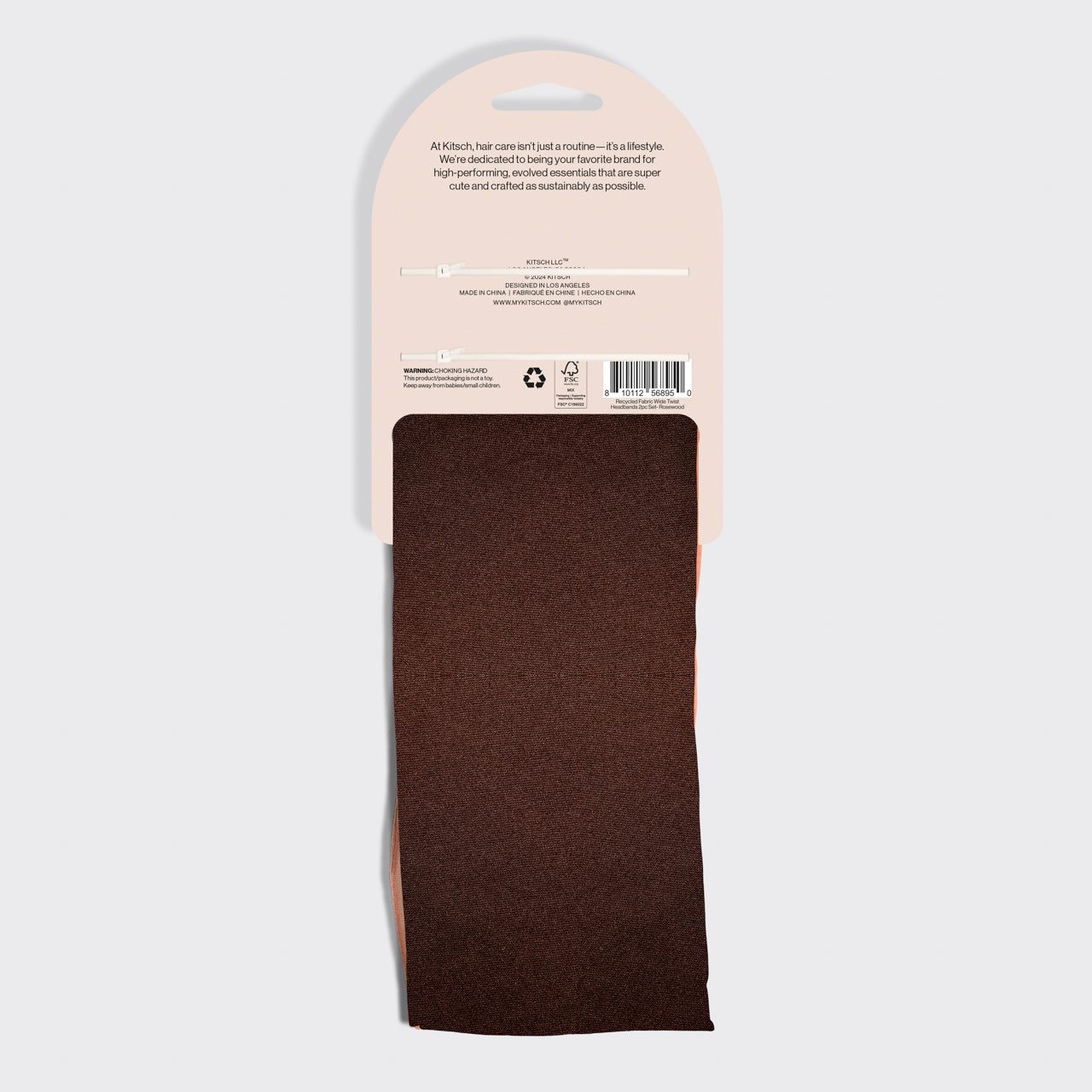 Rosewood Wide Twist Headbands 2pc Set