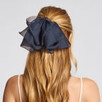 Blue Orchid Chiffon Bow Hair Clip