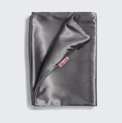 Satin Pillowcase in Charcoal 2 Pack